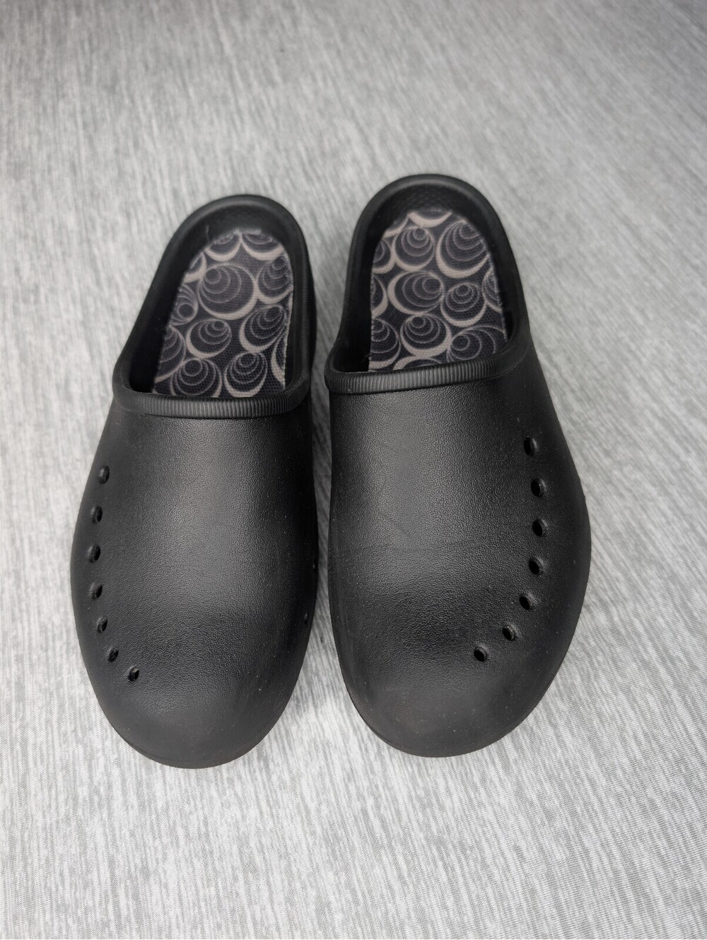 Crocs Black Rubber Slip On Clogs Shoes Women's Size 6 Backless Cushioned
